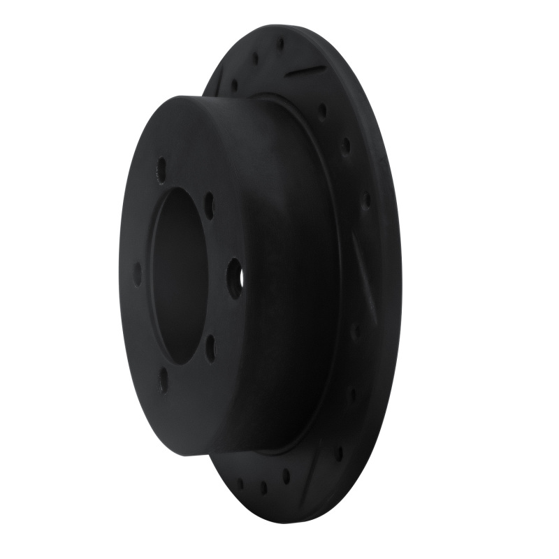 Mitsubishi Diamante Brake Rotor (1) - Rear Left - R1 Concepts - Drilled & Slotted - Black - `97-`04